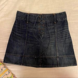 Abercrombie and fitch denim tie skirt
